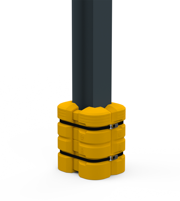 aanrijdbeveiliging-nederland-kolombeschermer-laag-kunststof-geel-nr.4005S