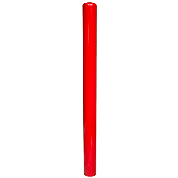 Rampaal rood gecoat, 114x1500 mm, beschermpaal