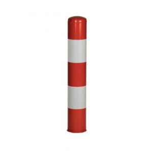 Rampaal rood- wit, 159x2000 mm, beschermpaal