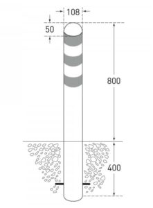 Beschermpaal Staal Alukap Betonneren Tech Tek