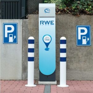 Bescherpaal Wit Gecoat Blauwe Ringen Grondplaat