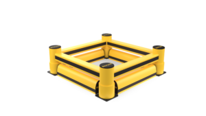 Kunststof 1R Kolombeschermer met Stootrand | Bescherming tegen aanrijdingen