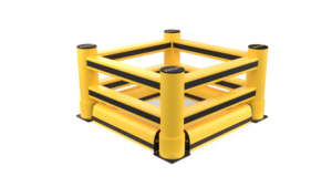 Kunststof 2R Kolombeschermer met Stootrand | Bescherming tegen aanrijdingen